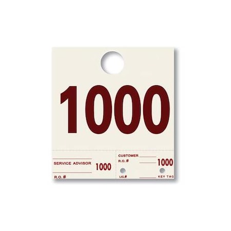 Asp Hvy Stock Side Padded Dispatch Nums, 6 1/2"X7 1/4", Set: 1000-1999 Pk 281